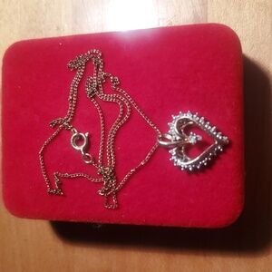 10k solid gold Heard pendant  Necklace